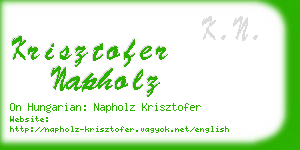 krisztofer napholz business card